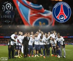 yapboz Paris Saint Germain, PSG, Ligue 1 2013-2014 şampiyonu, Fransa Futbol Ligi